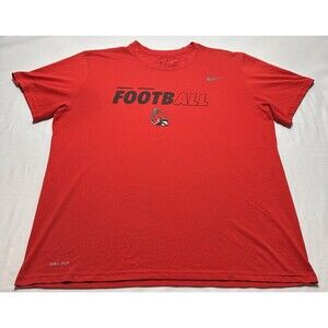 Ball State Cardinals Football Nike Dri Fit Shirt XL Red BSU Short Sleeve *READ
